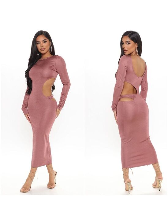 Fashion Nova Dresses & Skirts - NWT Fashion Nova Show a Little Cut Out Midi Dress, Size L
